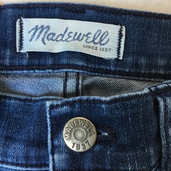 Madewell Skinny Jeans Dark Wash Zip Cuffs Size 25 - Picture 6 of 9